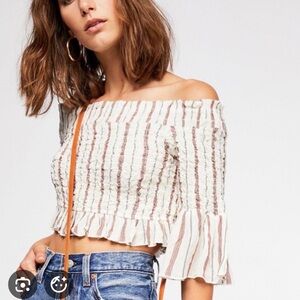 Free people Off-Shoulder Crop Top